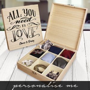 All You Need Is Love 9 Compartment Keepsake Box