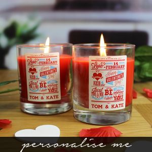 Be My Valentine Candle Set - Personalised Me