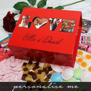 LOVE' Photo Gift - Deluxe Red Retro Sweet Box