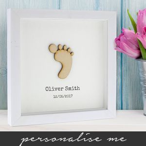 Hand finished baby feet print lifestyle