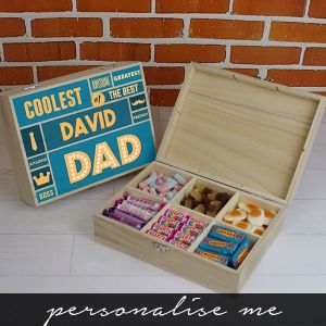 Best Dad - 6 Compartment Wooden Sweet Box