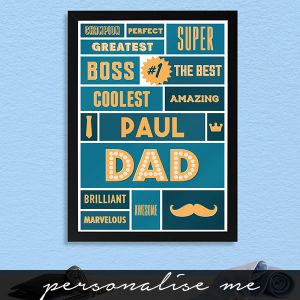 Best Dad - A3 Framed Print