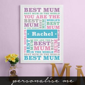 'Best Mum' - A3 Framed Print