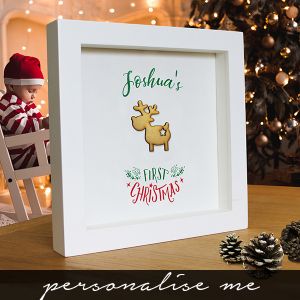 My First Christmas Print Lifestyle Image in a White Frame