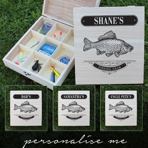 Fishing Gear - Personalised Wooden Box