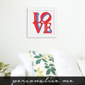 LOVE Personalised Poster - Lifestyle white