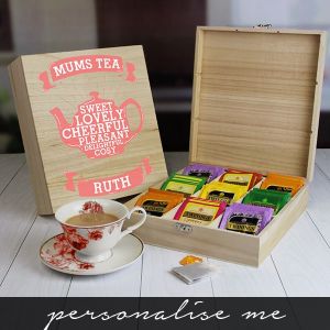 Mums Wooden Tea Chest - 9 Compartment