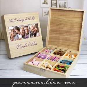 MUM Photo Gift - 9 Compartment Wooden Sweet Box