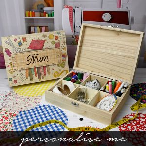 Personalised Sewing Box - 6 compartment