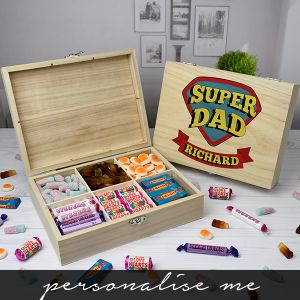 Super Dad - 6 Compartment Wooden Sweet Box